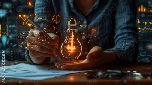 Visionary sketches pioneering business model on device