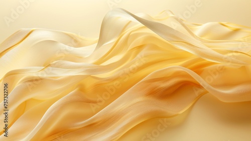Light gold background, a flowing pale yellow ribbon, text copy space