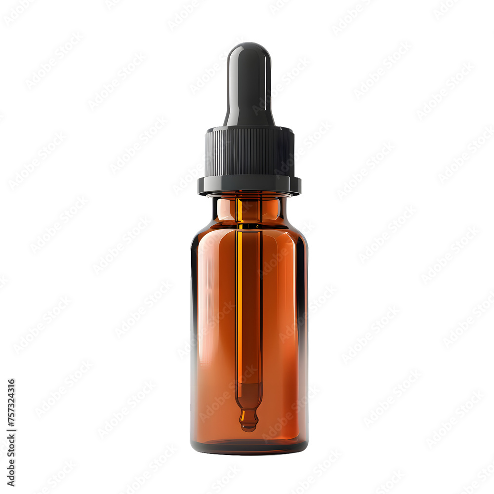 Glass dropper bottle mock up isolated on transparent background Glass dropper bottle mock up isolated on transparent background