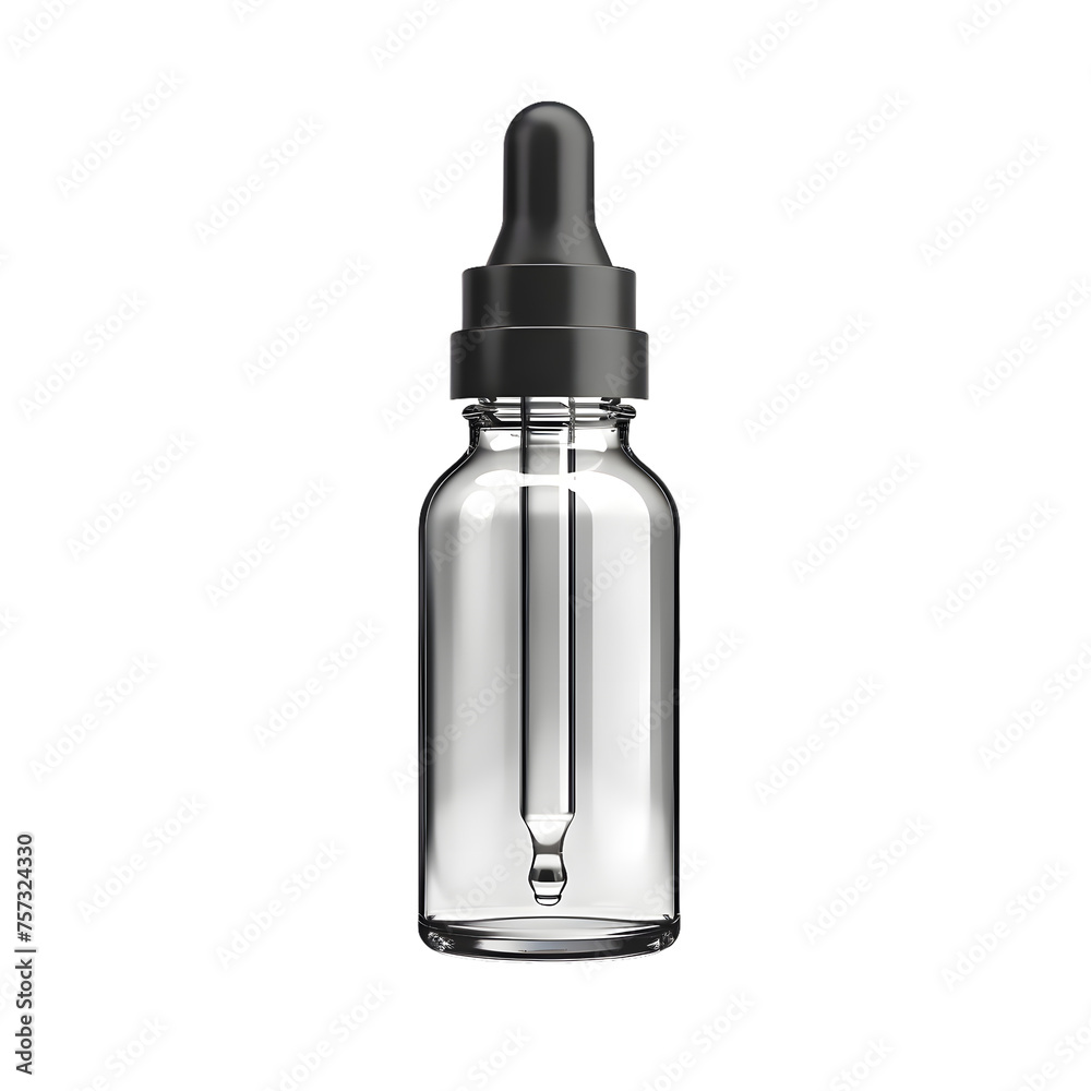 Glass dropper bottle mock up isolated on transparent background Glass dropper bottle mock up isolated on transparent background