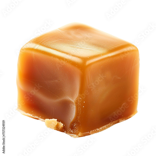 Caramel, transparent background, isolated image, generative AI