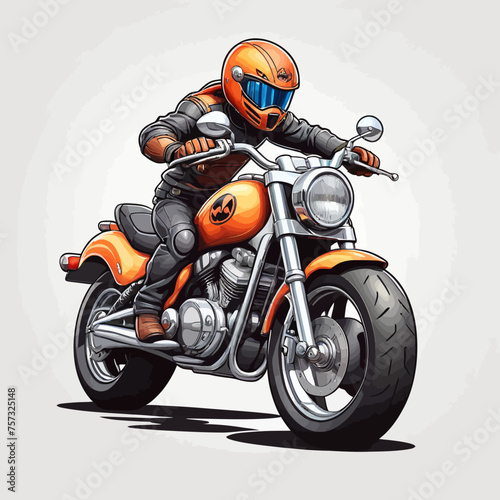 Wallpaper Mural Motorcycle Cartoon Logo Design Very Cool Torontodigital.ca