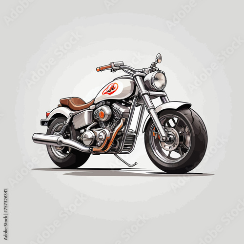 Motorcycle Cartoon Logo Design Very Cool