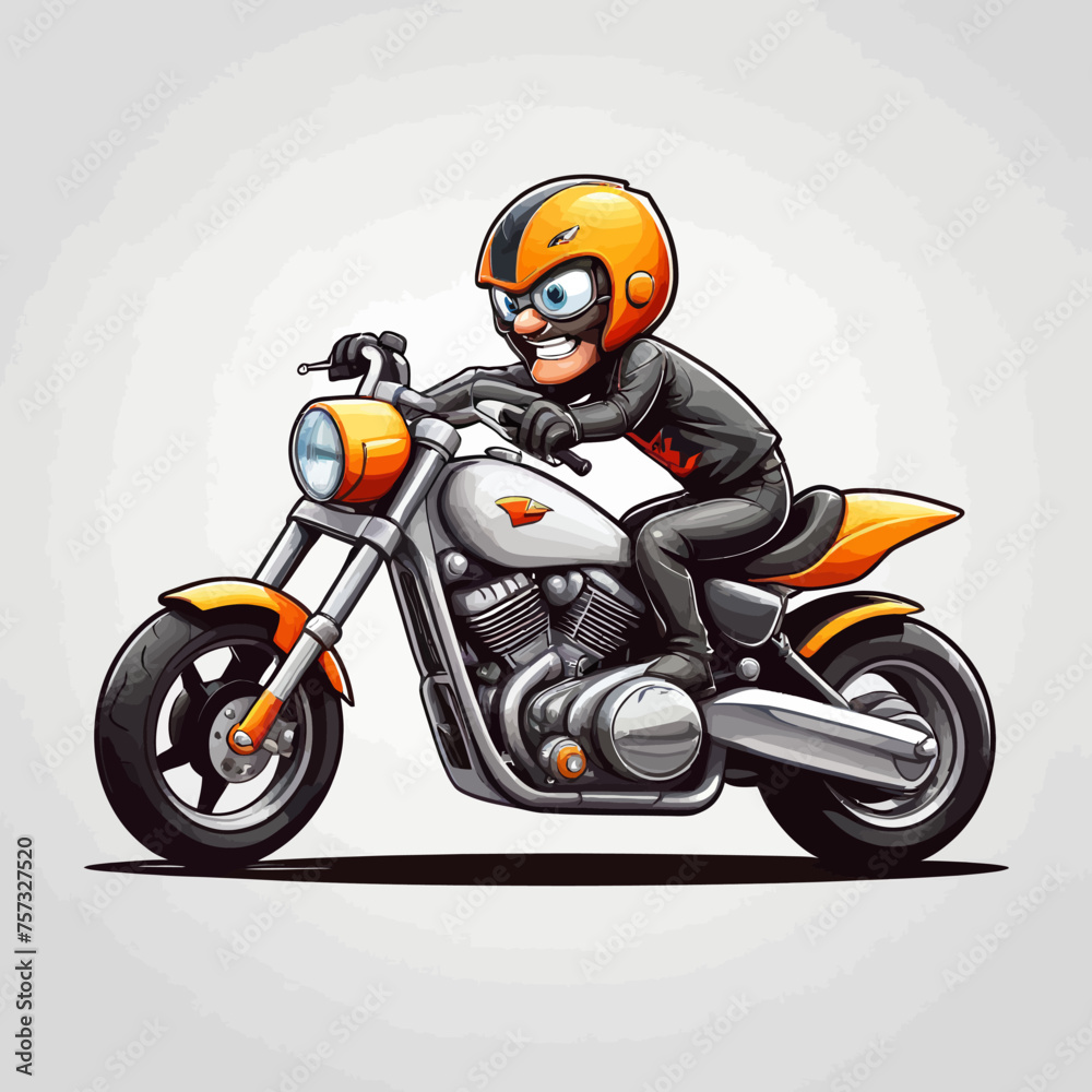 Motorcycle Cartoon Logo Design Very Cool Motorcycle Cartoon Logo Design Very Cool