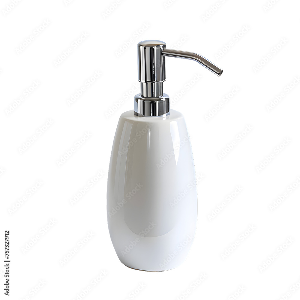 Obraz premium Soap dispenser mock up isolated on transparent background