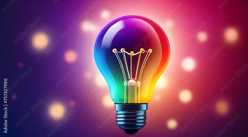 Neon light bulb with background and empty space for text, brilliant idea or notion for a solution. 3D rendering: artistic depiction of a glowing plasma light bulb with connections, creativity, Neon light bulb with background and empty space for text, brilliant idea or notion for a solution. 3D rendering: artistic depiction of a glowing plasma light bulb with connections, creativity,