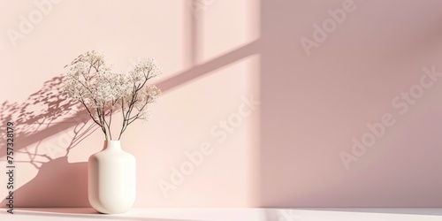 Pink Minimalism: Clean and simple pink background, embodying the essence of minimalism for a timeless aesthetic.