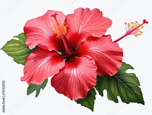 red hibiscus flower © faiz
