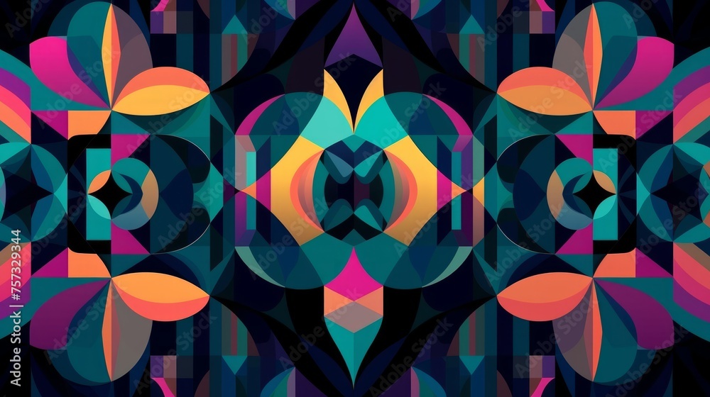 Balance in Geometry: Abstract background with symmetrical shapes and patterns, striking a perfect balance and offering a visually pleasing design element. Balance in Geometry: Abstract background with symmetrical shapes and patterns, striking a perfect balance and offering a visually pleasing design element.