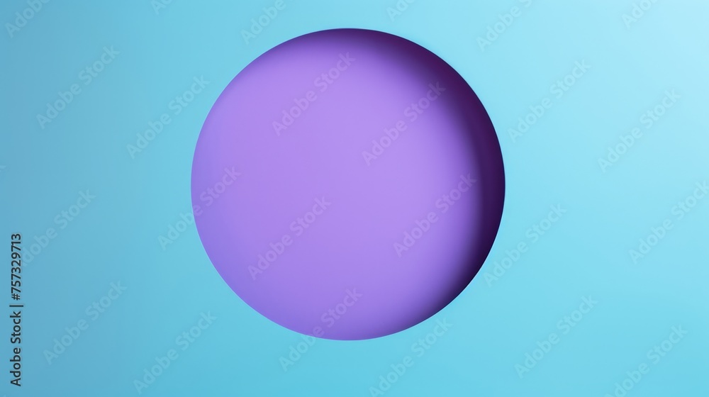 Elegant Harmony: A harmonious composition of light blue background and a captivating purple circle at the top, creating an elegant space for copy.