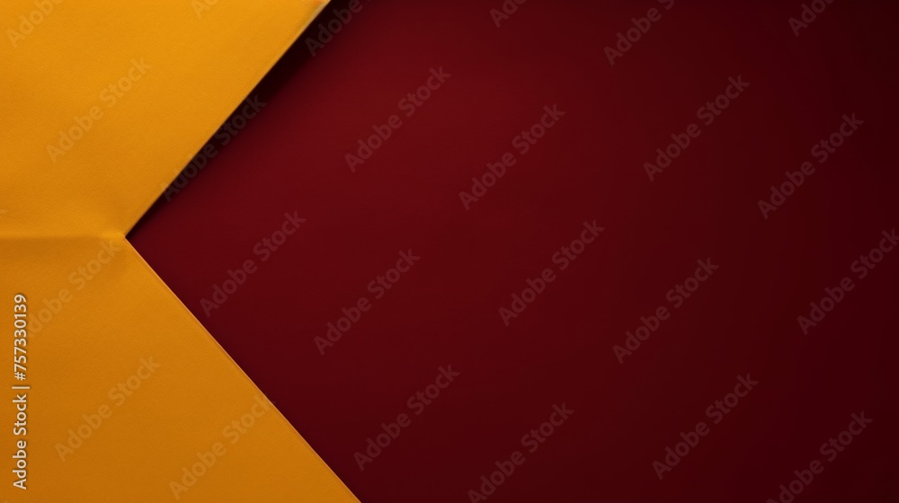 maroon red background with a yellow hexagon in the middle, space for copy