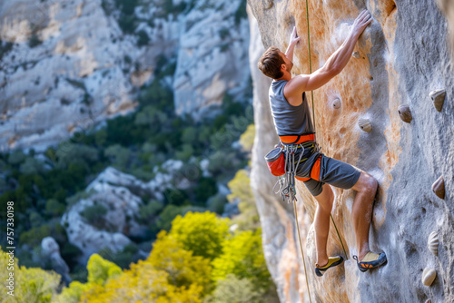Rock climbing on vertical walls