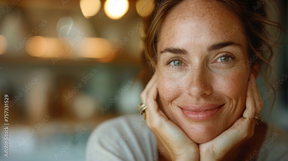 Natural feminine beauty. Women of age take care of their skin. Natural feminine beauty. Women of age take care of their skin.