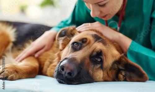 Diligence of a veterinarian who examines the dogs coat and skin for any signs of parasites or allergies