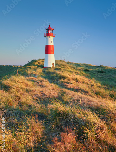 Leuchtturm List-Ost, Ellenbogen, Sylt, Schleswig-Holstein, Deutschland