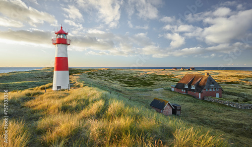 Leuchtturm List-Ost, Ellenbogen, Sylt, Schleswig-Holstein, Deutschland