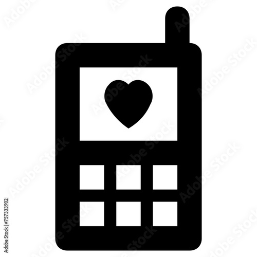 cell phone icon, simple vector design photo