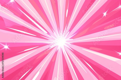 Dynamic sunburst background with playful pink bursts. Lively and vibrant.