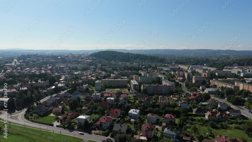 Beautiful Landscape Park Mountain Sanok Bieszczady Aerial View Poland Beautiful Landscape Park Mountain Sanok Bieszczady Aerial View Poland