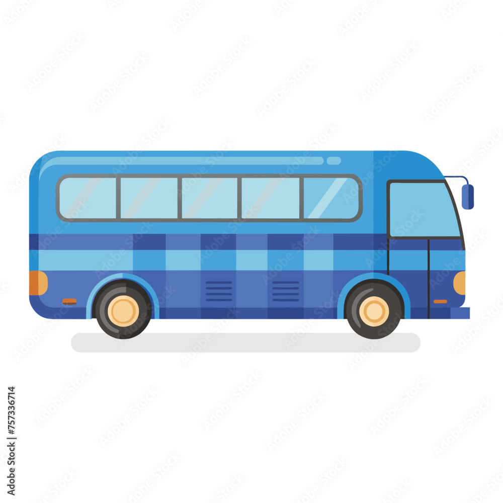 Bus vehicle road Transport vector illustration