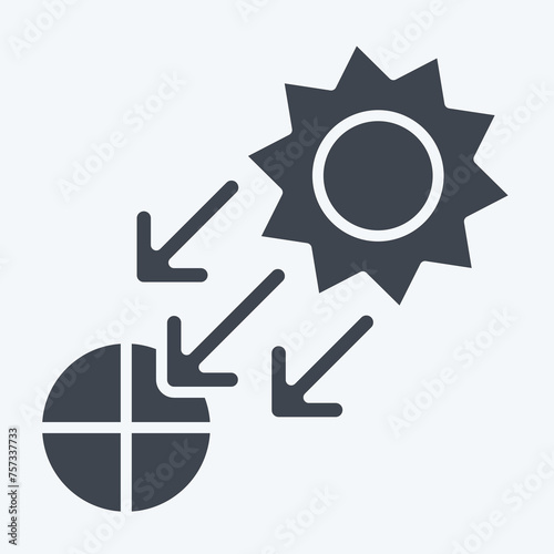Icon Sunlight. related to Solar Panel symbol. glyph style. simple design illustration.