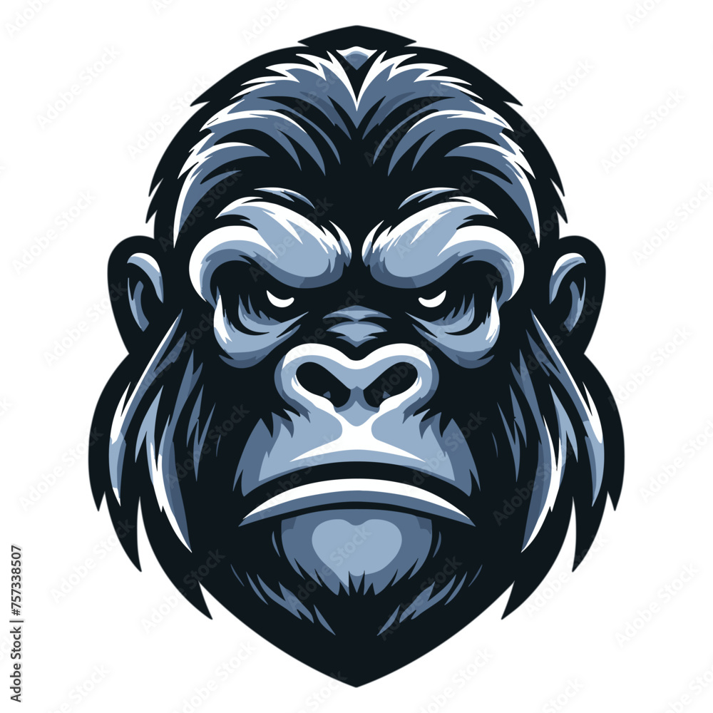 Fototapeta premium gorilla head mascot vector