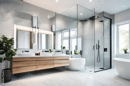 modern bathroom with furniture