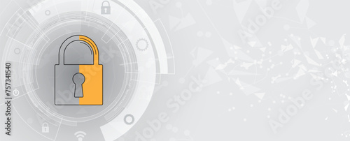 Cyber security and information or network protection. Future cyber technology web services for business and internet project