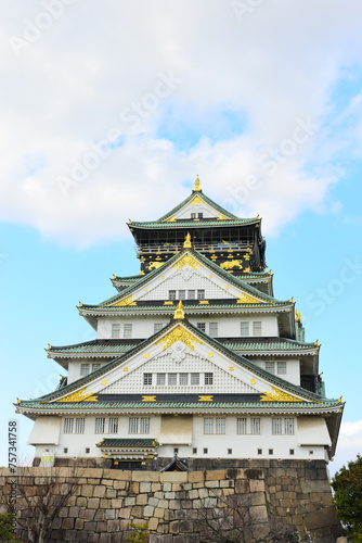 OSAKA  JAPAN - MARCH 13  Osaka Castle in Osaka  Japan on March 13  2024. One of Japan s most famous and played a major role in the unification of Japan during the 16th century
