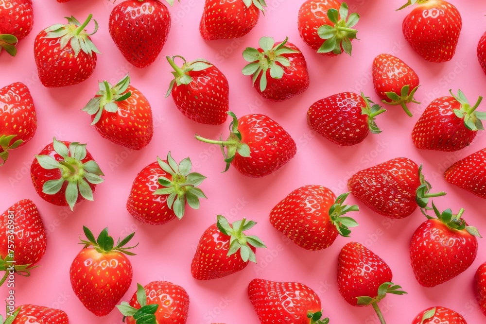 Pattern of fresh strawberries Pattern of fresh strawberries