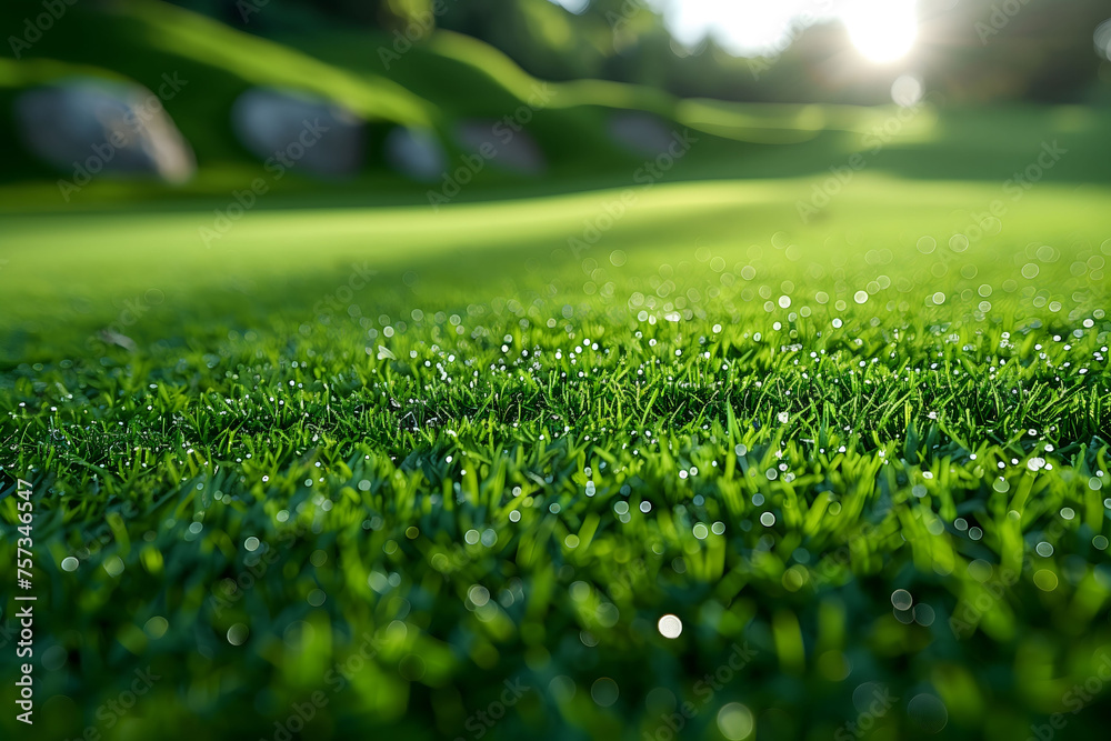 Close Up of a Green Grass Field