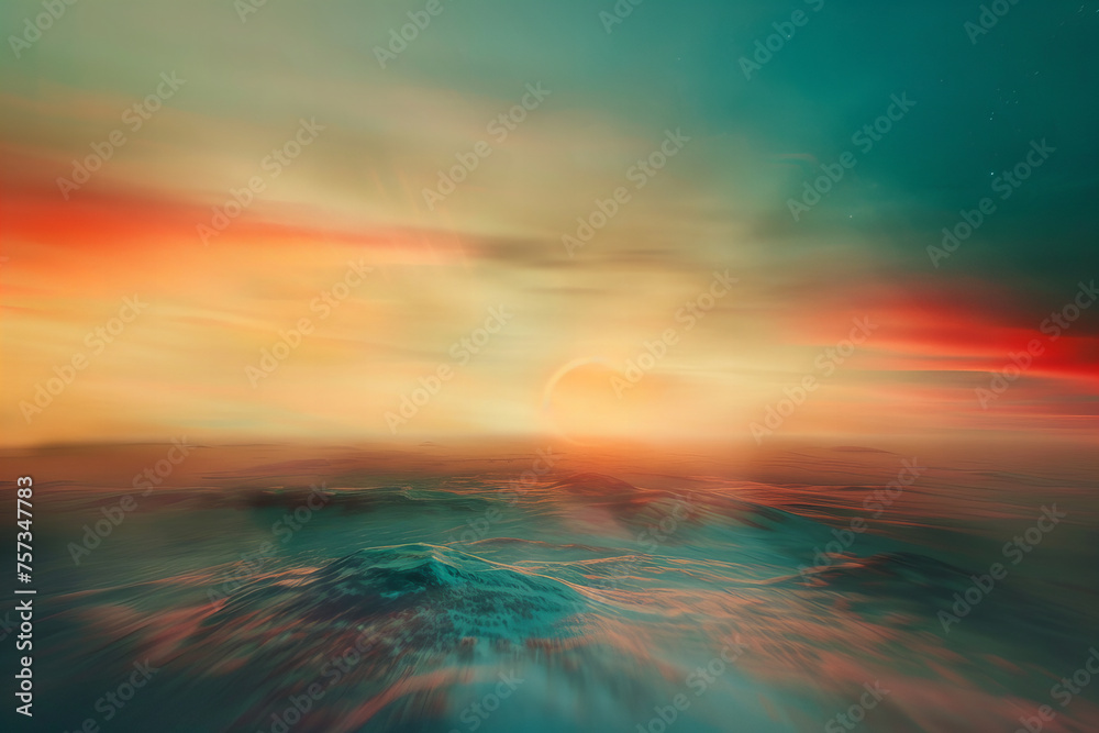 Surreal Ocean Sunset Dreamscape: A Visionary Escape Banner