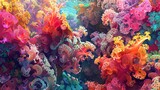 Vibrant Coral Reef and Sea Plants