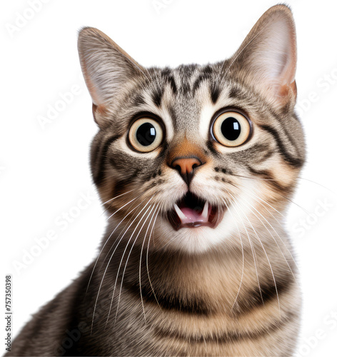 british cat with surprise face