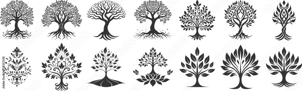 Tree of Life vector clipart: versatile, and perfect for nature-themed designs - obrazy, fototapety, plakaty 