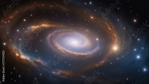 spiral galaxy background _A galaxy and space sky with stars and lights. The image shows a dynamic and diverse view of the sky 