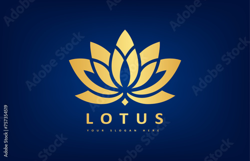 Lotus flower logo vector design