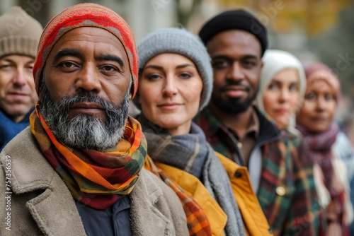 Multigenerational and multicultural group portrait, representing diversity, community, and the rich tapestry of human connection