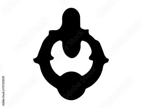 Door knocker silhouette vector art