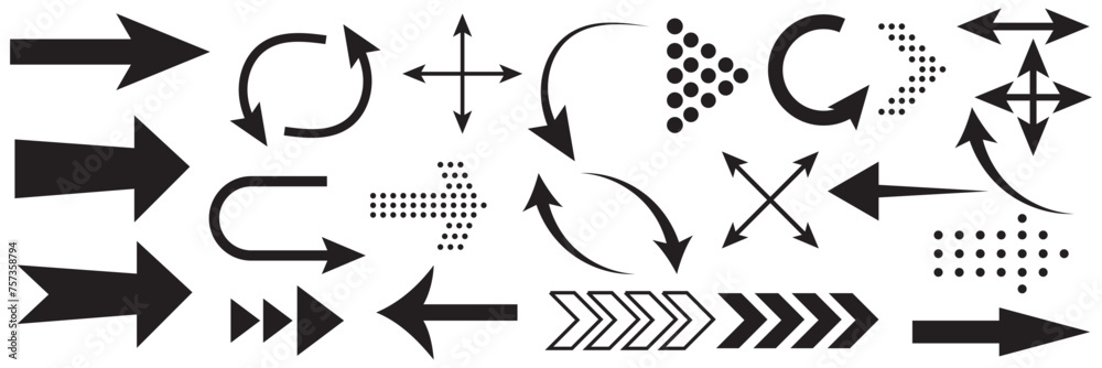 Black arrow vector icon pack. Vector file illustration. eps 10 Stock ...