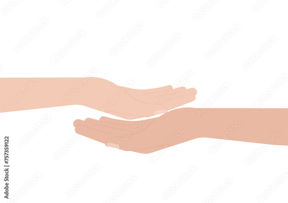 Hand. Gesture of Empty Hand Holding Something. Vector Illustration. Hand. Gesture of Empty Hand Holding Something. Vector Illustration.