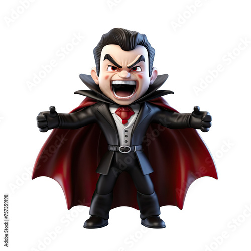 Wicked cartoon dracula realistic 3d