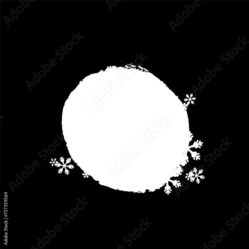 Artistic winter, Christmas mask. Basis element universal for design black and white