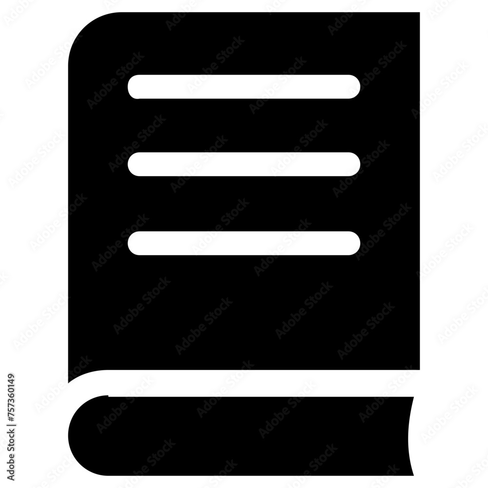 cover book icon, simple vector design