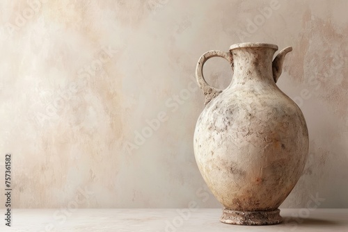 Old amphora vase. Decorative vintage. Generate Ai