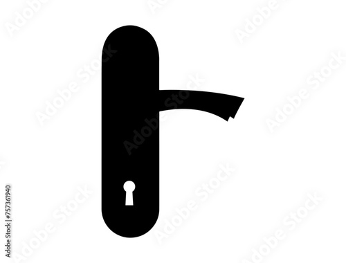 Door knocker silhouette vector art