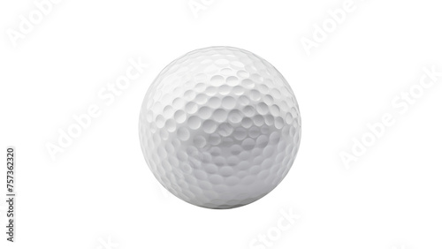 Golf ball cutout. Realistic white golf ball on transparent background