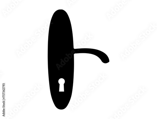 Door knocker silhouette vector art