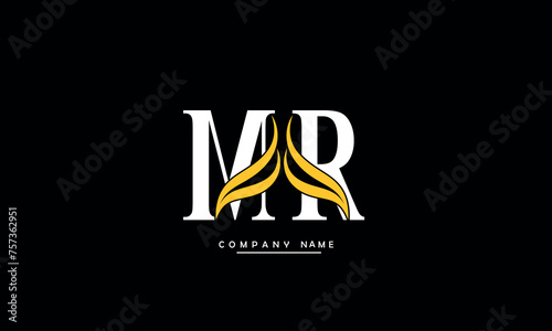 MR, RM, M, R Abstract Letters Logo Monogram