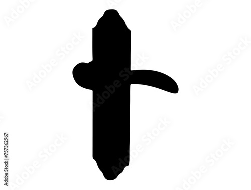 Door knocker silhouette vector art
